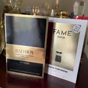 Carolina Herrera Fragrance Sample in Gold and Black